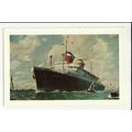 United States Lines SS AMERICA Company Art Post...