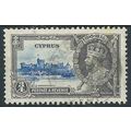 Cyprus 1935 SG144 3/4pi Ultramarine & Grey Silv...