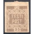 Estonia 1918 - SG3 imperf - 35p brown - numeral...