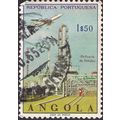 ANGOLA, AIR, Plane over petrol refinery, blue 1965, 40mm