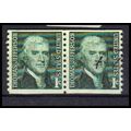 Used 1299 1c Thomas Jefferson Fine Pair KA6233