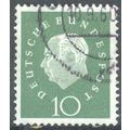 Germany 1959 - 10pf green - President Heuss - u...