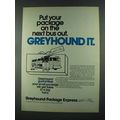 1972 Greyhound Package Express Ad - On The Next Bus