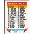 1993 Topps Baseball Checklist 4 of 6 unmarked c...