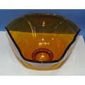 Vintage Indiana Glass Amber Tri-Top Salad Servi...