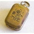 Antique Fob Snuff Box Watch Chain Tablet Pill E...