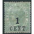 British Honduras 1891 SG36 1c on 1d Dull Green ...