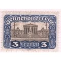 Austria 1919 - 3k blue/brown - Parliament Build...