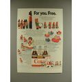 1968 Coca-Cola Coke Soda Ad - For You, Free!