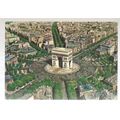 aerial view L'ARC DE TRIUMPHE PARIS FRANCE used...