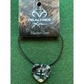 Camouflage Heart Cross Necklace, Realtree, Hunt...