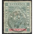 Barbados 1897 Diamond Jubilee ¼d Grey and Carmi...