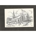 Postcard Cornwall St Minver St Menefredas Church