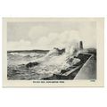 Rough Sea, Gorleston Pier, Norfolk, Postcard.