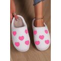 Pink Heart Pattern Valentines Fuzzy Winter Slip...