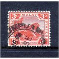 MALAYSIA 1917 SG 34b 3c SCARLET FINE USED