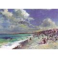Dieppe, la plage, matin orageux, 1934 (Jacques-...
