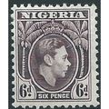 Nigeria 1951 SG55a 6d Blackish Purple Perf 11.5...