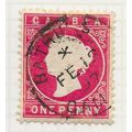 GAMBIA 1886 CLASSIC ONE PENNY WMK CA USED SG23 ...
