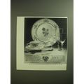 1974 Baccarat Crystal, Ceralene China and Christofle Silver Ad