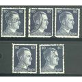Germany 1941 - 80pf dark blue - Hitler Heads x ...