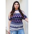Plus Polka Dot Cold Shoulder Short Sleeve Back ...