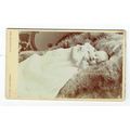 Victorian cdv photo baby laying on blanket Tunb...