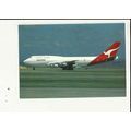 Aviation QANTAS BOEING 747-300 Postcard by Four...