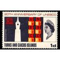 Turks & Caicos Islands 1966 UNESCO 1d MH Stamp ...