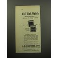 1957 J.E. Caldwell James Schulz Cuff Link Watch...