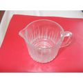 MILK JUG /60S STYLE PRESSED GLASS (24/01)