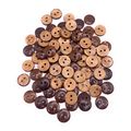 13mm Natural Coconut Shell Buttons Brown 2 Hole...