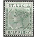 St Lucia 1883 SG31 1/2d Dull Green Wmk Crown CA...