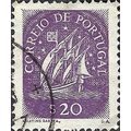 PORTUGAL, SHIP, 15th C Caravel, violet 1943, 20c