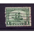 USA 1920 SG 556 1c GREEN THE MAYFLOWER FINE USE...