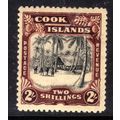 Cook Islands 1944 - 46 KGV1 2/-d Black & Brown ...