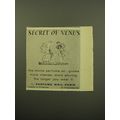1959 Weil Secret of Venus Perfume Advertisement