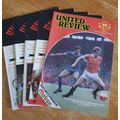 X 5 Manchester United Vintage Football Programm...