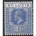 St Lucia 1912 SG81 2 1/2d Ultramarine Wmk Multi...