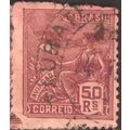 Brazil 1929 - 50r reddish purple - "Aviation" -...