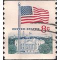 USA, Flag, White House, coil, blue 1971, 8c, #2
