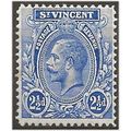 St Vincent 1925 SG133a 2 1/2d Bright Blue Mount...
