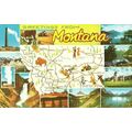 United States MONTANA Map Postcard (Billinge C9...