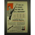 1957 Weatherby Magnum Rifles Ad - I dare you to compare any other rifle