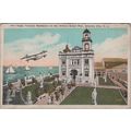 ZAYIX Postcard Capt Young's Residence Biplane S...