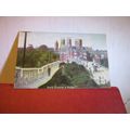 YORK MINSTER AND WALLS used antique postcard 19...