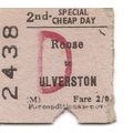 B.T.C. Edmondson Ticket - Roose to Ulverston