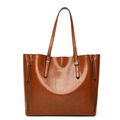 Women's Soft Faux Leather Tote Bag Purse Handba...