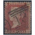 1858 SG43 1d Red Plate 206 Good/Fine Used "ND".