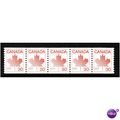 CANADA 1982 SG1036 30c BRIGHT SCARLET STRIP 5 C...